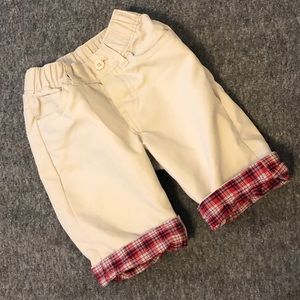 🔴 EUC Baby Gap Khaki Pants with Plaid Cuffs